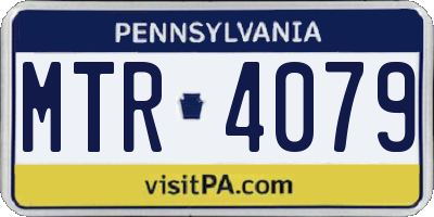 PA license plate MTR4079