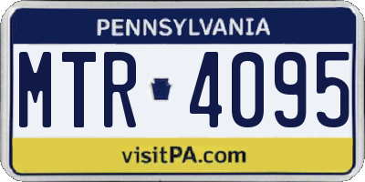 PA license plate MTR4095