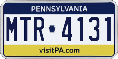 PA license plate MTR4131