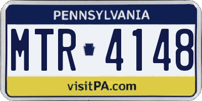 PA license plate MTR4148