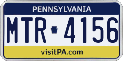 PA license plate MTR4156