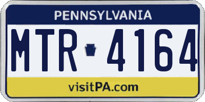 PA license plate MTR4164