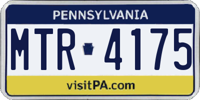 PA license plate MTR4175