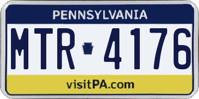 PA license plate MTR4176
