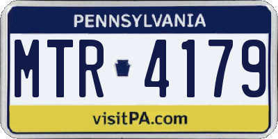 PA license plate MTR4179