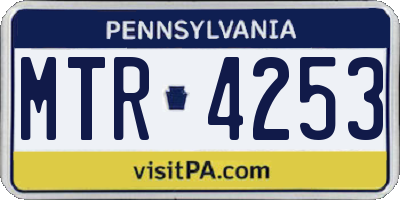 PA license plate MTR4253