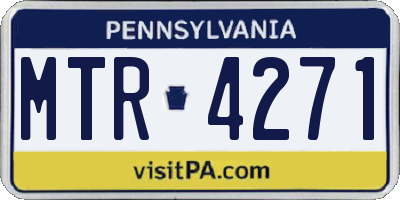 PA license plate MTR4271