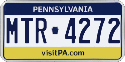 PA license plate MTR4272