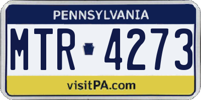 PA license plate MTR4273
