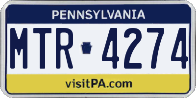 PA license plate MTR4274