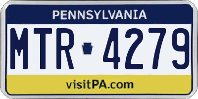 PA license plate MTR4279