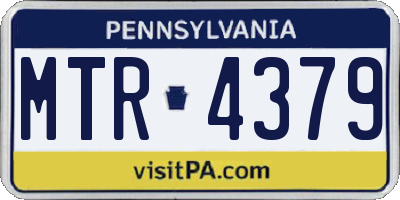 PA license plate MTR4379
