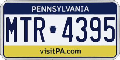 PA license plate MTR4395