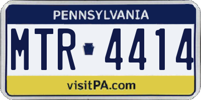 PA license plate MTR4414
