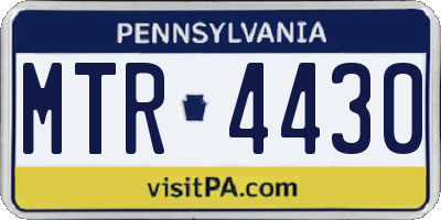 PA license plate MTR4430