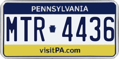 PA license plate MTR4436