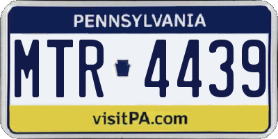PA license plate MTR4439