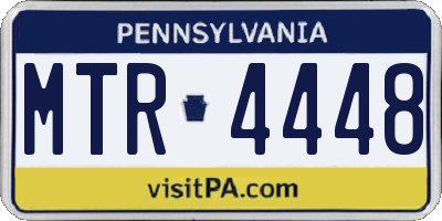 PA license plate MTR4448