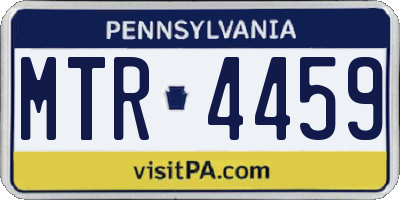 PA license plate MTR4459