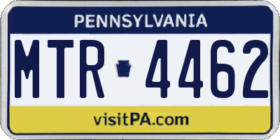 PA license plate MTR4462