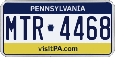 PA license plate MTR4468