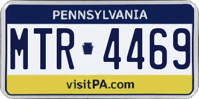 PA license plate MTR4469