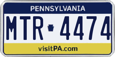 PA license plate MTR4474