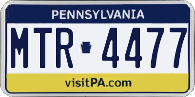 PA license plate MTR4477