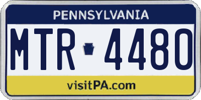 PA license plate MTR4480