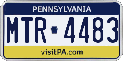 PA license plate MTR4483