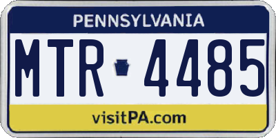 PA license plate MTR4485
