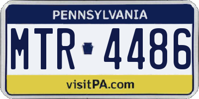 PA license plate MTR4486