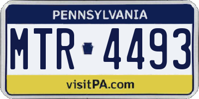 PA license plate MTR4493