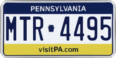 PA license plate MTR4495