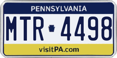 PA license plate MTR4498