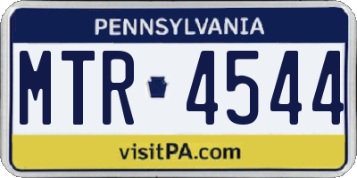 PA license plate MTR4544