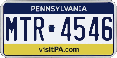 PA license plate MTR4546