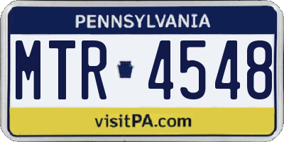 PA license plate MTR4548
