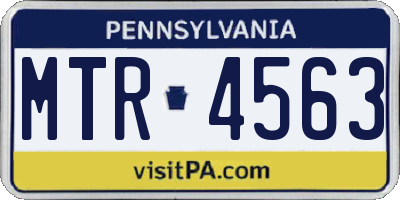 PA license plate MTR4563