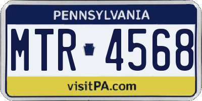 PA license plate MTR4568