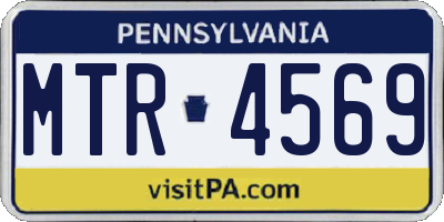 PA license plate MTR4569