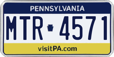 PA license plate MTR4571