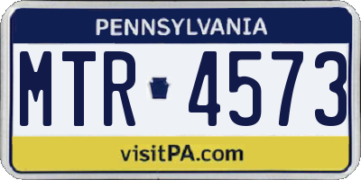 PA license plate MTR4573