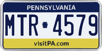PA license plate MTR4579