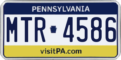 PA license plate MTR4586
