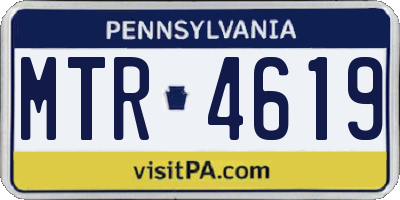 PA license plate MTR4619