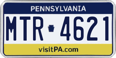 PA license plate MTR4621