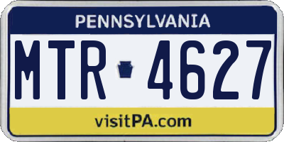 PA license plate MTR4627