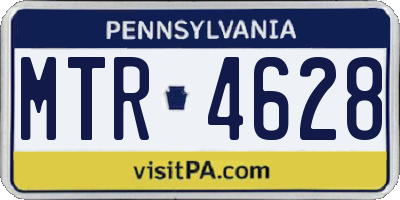PA license plate MTR4628