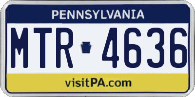 PA license plate MTR4636
